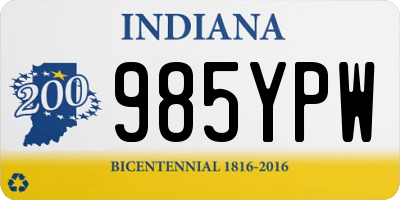 IN license plate 985YPW