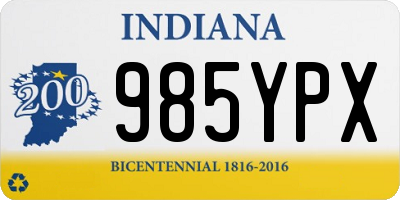 IN license plate 985YPX