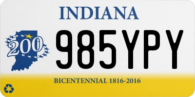 IN license plate 985YPY
