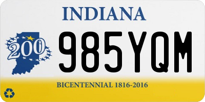 IN license plate 985YQM