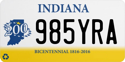 IN license plate 985YRA