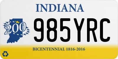 IN license plate 985YRC