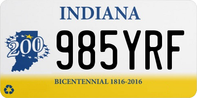 IN license plate 985YRF