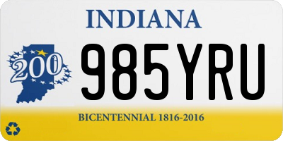 IN license plate 985YRU