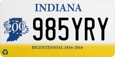 IN license plate 985YRY