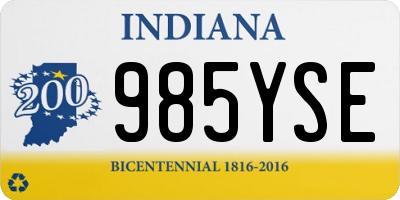 IN license plate 985YSE