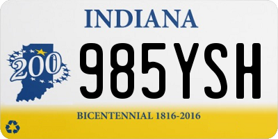 IN license plate 985YSH