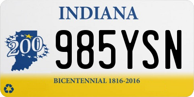 IN license plate 985YSN