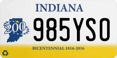 IN license plate 985YSO