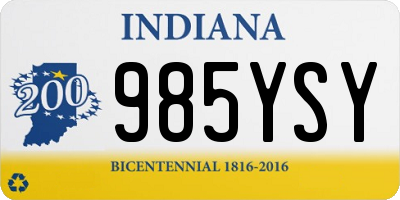 IN license plate 985YSY