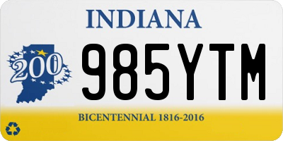 IN license plate 985YTM