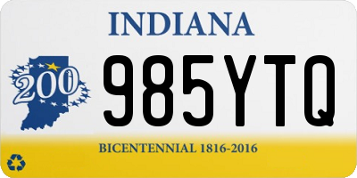 IN license plate 985YTQ