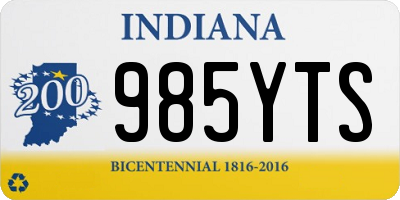 IN license plate 985YTS