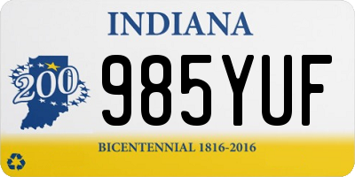 IN license plate 985YUF