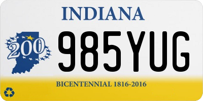 IN license plate 985YUG