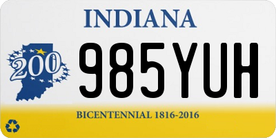 IN license plate 985YUH