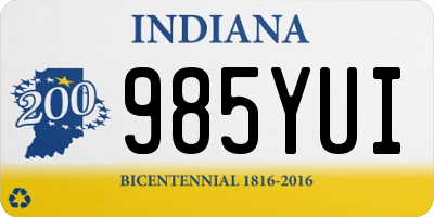 IN license plate 985YUI