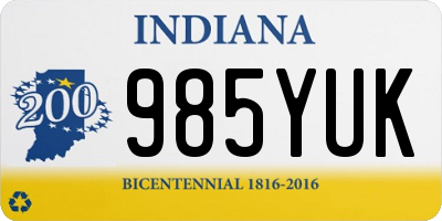 IN license plate 985YUK