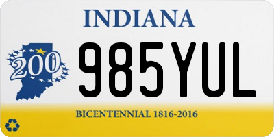 IN license plate 985YUL