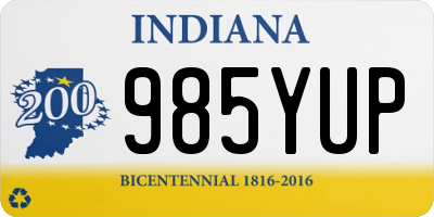 IN license plate 985YUP