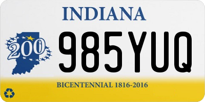 IN license plate 985YUQ