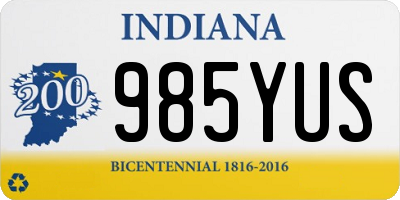 IN license plate 985YUS