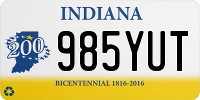 IN license plate 985YUT