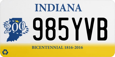 IN license plate 985YVB