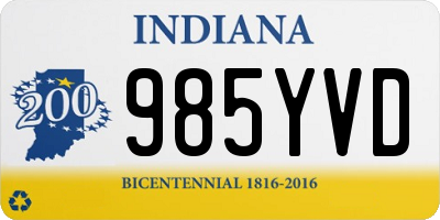 IN license plate 985YVD