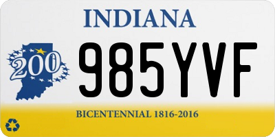 IN license plate 985YVF