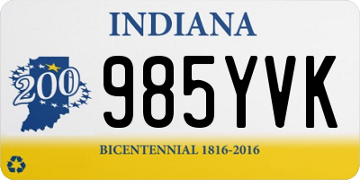 IN license plate 985YVK