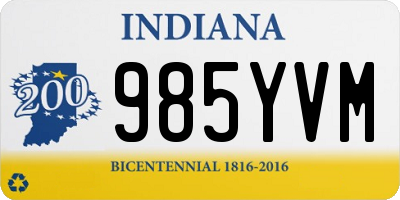 IN license plate 985YVM