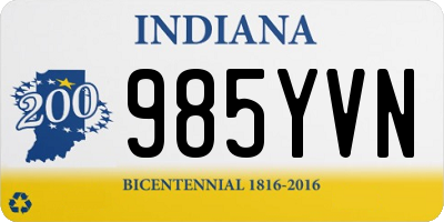 IN license plate 985YVN