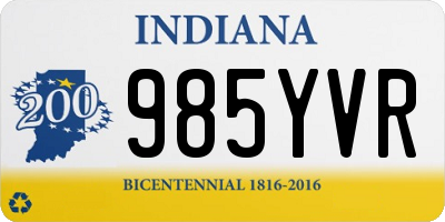 IN license plate 985YVR