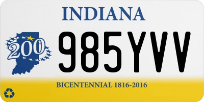 IN license plate 985YVV