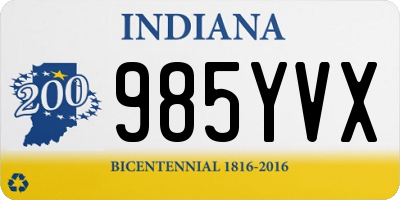 IN license plate 985YVX