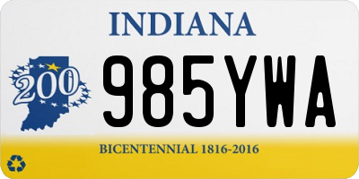 IN license plate 985YWA