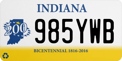 IN license plate 985YWB