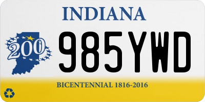 IN license plate 985YWD