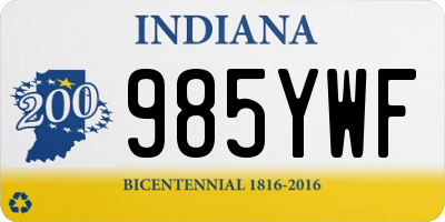 IN license plate 985YWF