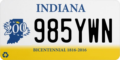 IN license plate 985YWN