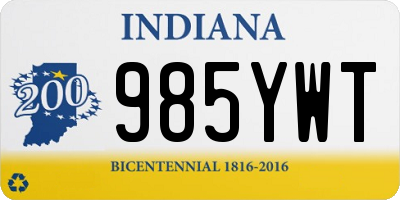IN license plate 985YWT
