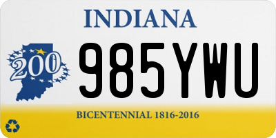 IN license plate 985YWU