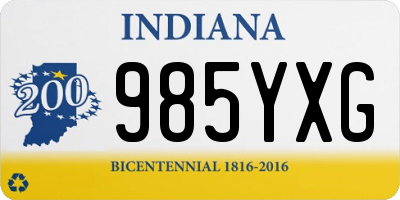 IN license plate 985YXG