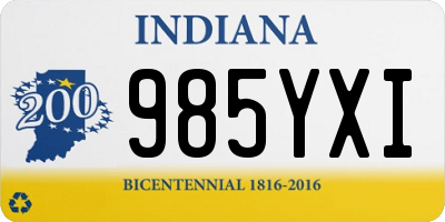 IN license plate 985YXI