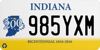 IN license plate 985YXM