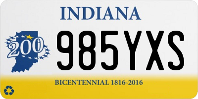 IN license plate 985YXS