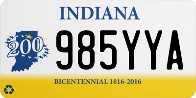 IN license plate 985YYA