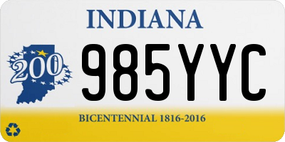 IN license plate 985YYC