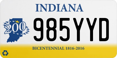 IN license plate 985YYD